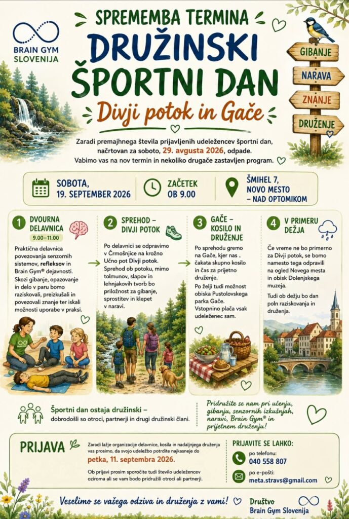 novo vabilo na ŠD v Gače